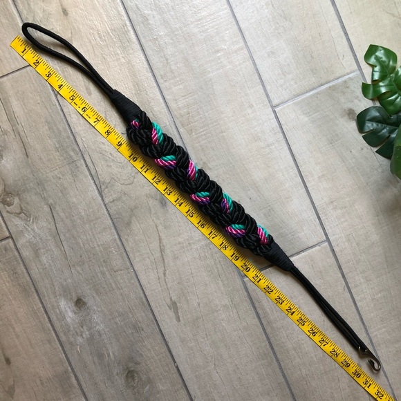 Vintage belts bundle - teal leaf and magenta blue braid. - Picture 8 of 8